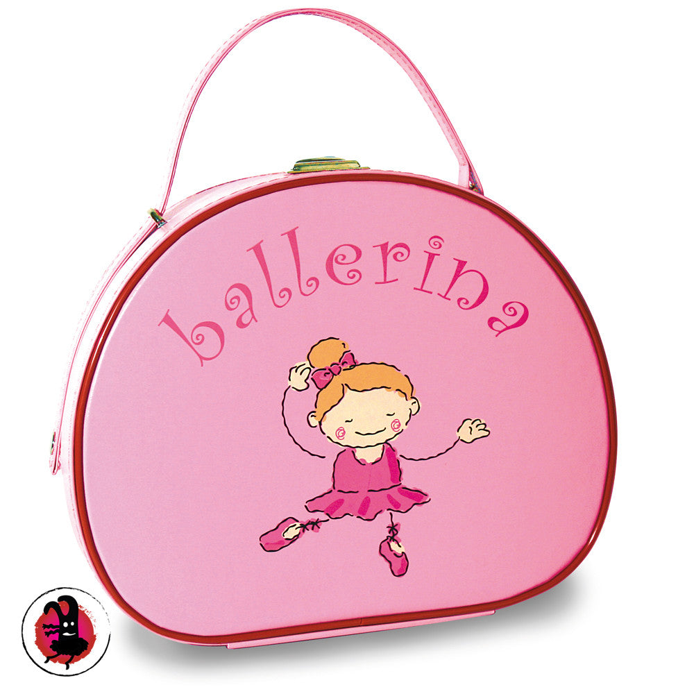 Pink Ballet Bag. Ballet Vanity Case with Ballerina Images.